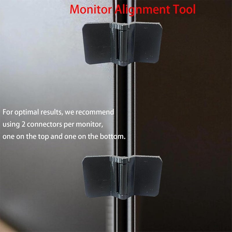 spansee 2 PCS Monitor Connectors Compatible with Sim Racing Monitor, Monitor Alignment Tool, Monitor Hinge (Includes Sticky Strips) - Image 2